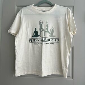 Roots Cream Yoga Graphic T-Shirt